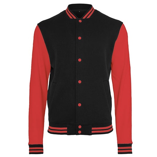 Bluza College BY015 - Black & Red