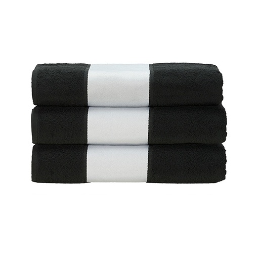 Ręcznik bawełniany z bordiurą AR080 - Black