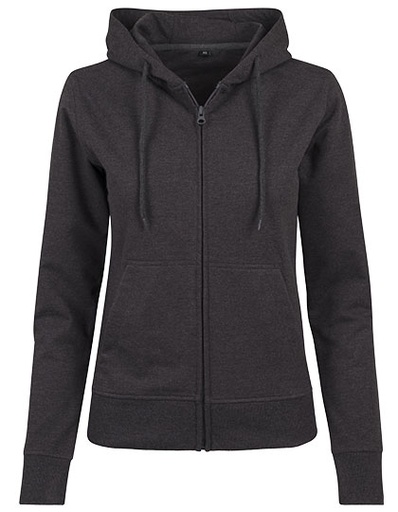 Damska bluza z kapturem BY069 - Charcoal (Heather)