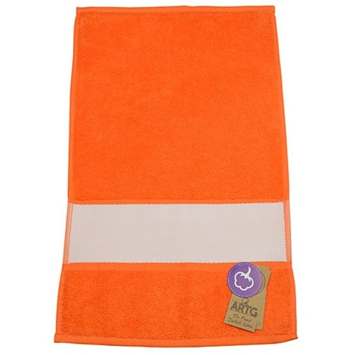 Ręcznik gościnny z bordiurą AR085 - Bright Orange