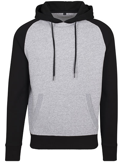 Bluza Raglan BY077 - Heather Grey & Black