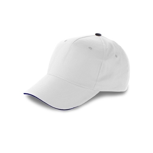 Czapka bejsbolowa 5-panelowa C9114 - White & Navy
