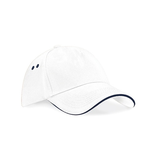 [CB15C-1000037927] Czapka 5-panelowa Bawełniana CB15C - White & French Navy