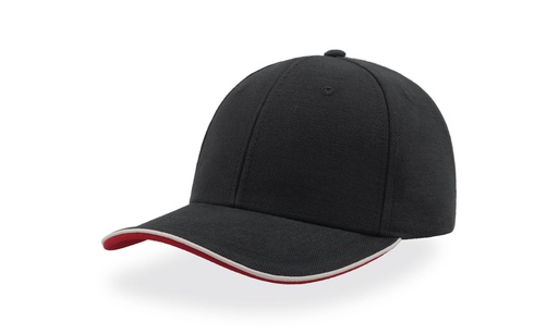 Czapka 6-panelowa AT602 - Navy & White & Red