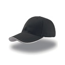 Czapka z daszkiem 6-panelowa z lamówką - Black & White & Grey