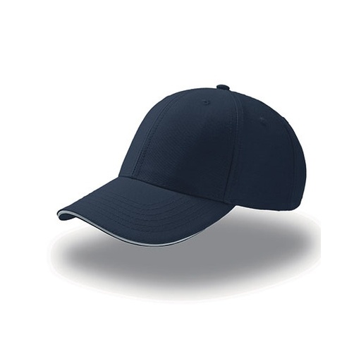 Czapka 6 panelowa Bawełniana AT612 - Navy & White