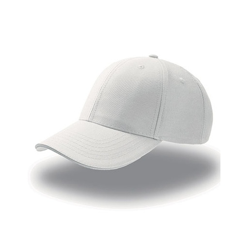 Czapka 6 panelowa Bawelniana AT612 - White & White