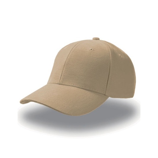 Czapka z daszkiem 6 panelowa bawelniana AT623 - Khaki