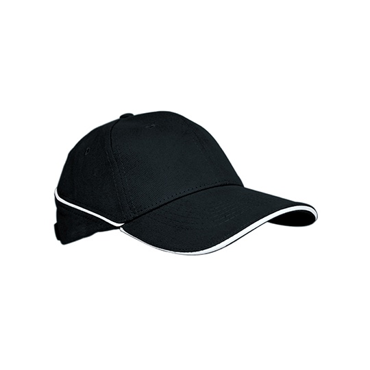 Czapka 6-panelowa z regulacją - Black