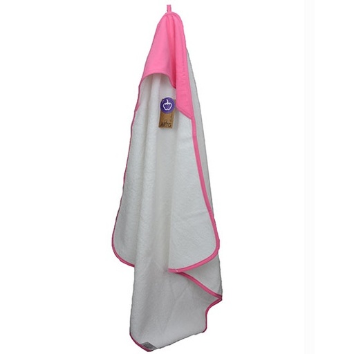 Ręcznik dziecięcy z kapturem AR731 - White & Pink