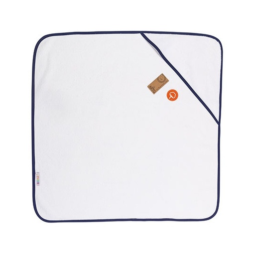 Ręcznik z kapturem AR892 - White & French Navy