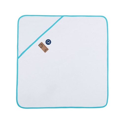 Ręcznik z kapturem AR892 - White & Aqua Blue