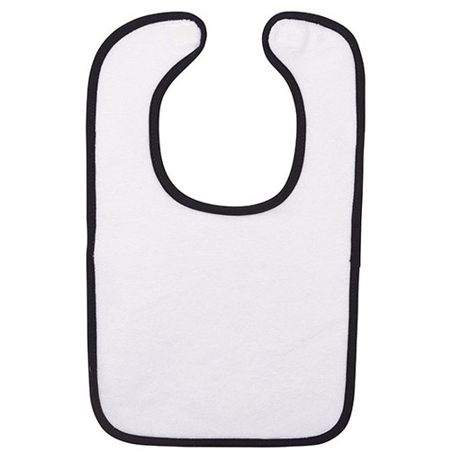 Śliniak Dziecięcy Poliester Bawełna AR894 - White & Black