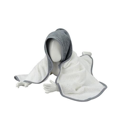 [ARB032-1000204592] Ręcznik dziecięcy z kapturem ARB032 - White & Anthracite Grey