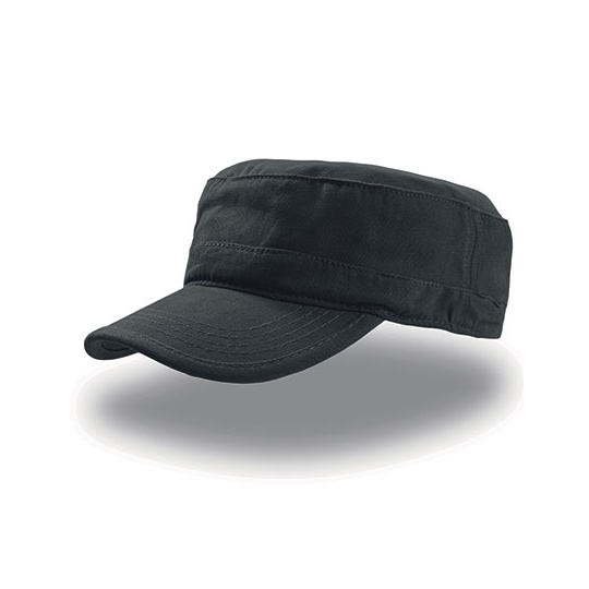 Czapka wojskowa z bawełną, rzep - Black