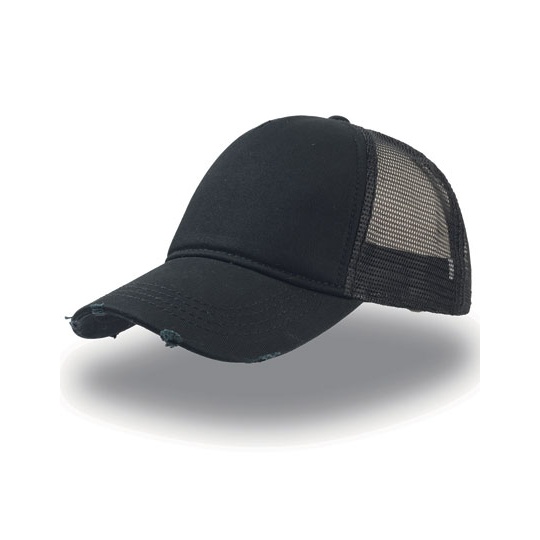 Czapka Snapback z Przetarciami - Black