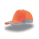 Czapka z daszkiem 5-panelowa z odblaskami - Orange Fluo