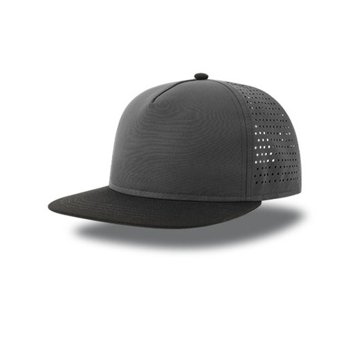Czapka pięciopanelowa AT424 - Dark Grey & Black