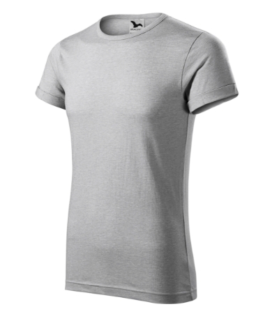 Koszulka męska M163 - srebrny melanż