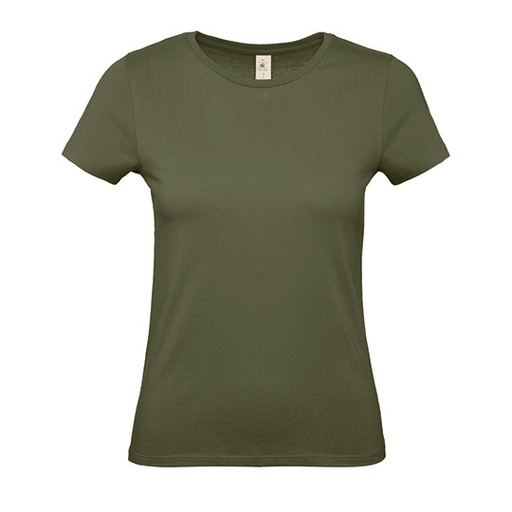 T-Shirt Damski Klasyczny Bawelniany BCTW02T - Urban Khaki