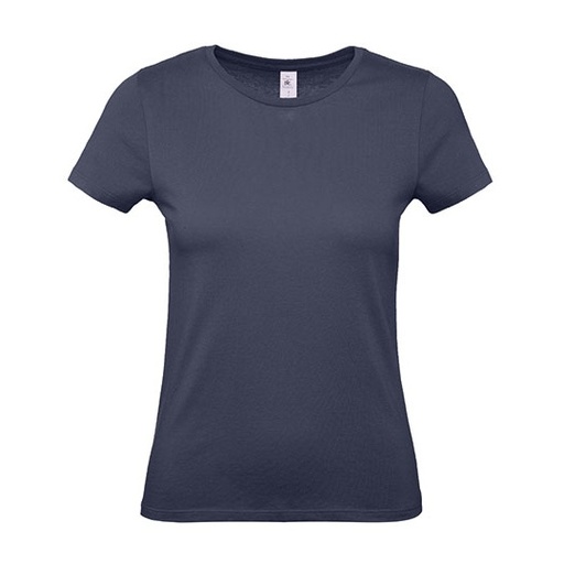 Damski T-Shirt Bawełniany z Krótkim Rękawem BCTW02T - Navy