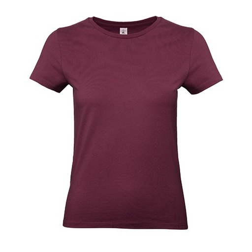 Damski T-shirt z Bawełny Ring-Spun BCTW04T - Burgundy