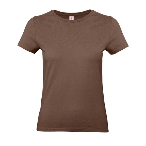 Damski T-shirt z bawełny ring-spun BCTW04T - Chocolate