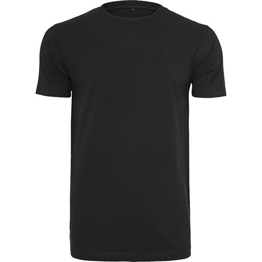 T-Shirt Slim z Okrągłym Dekoltem BY004 - Black