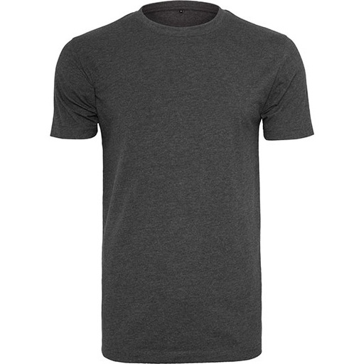 T-shirt Meski Slim Bawelniany BY004 - Charcoal (Heather)
