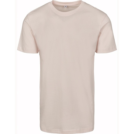 T-shirt Męski Slim Bawełniany BY004 - Pink Marshmallow