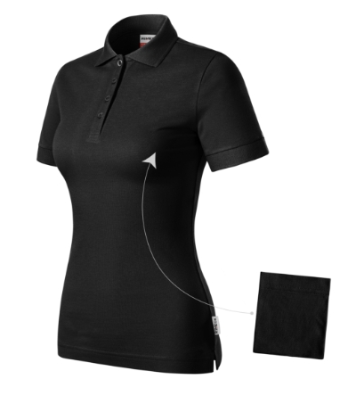 [R21LB12] Koszulka polo damska MR21 - Czarny