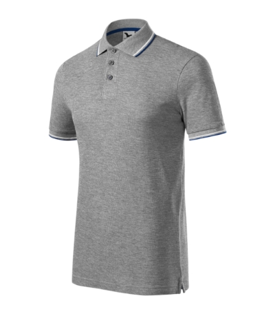 Koszulka polo męska M232 - ciemnoszary melanż