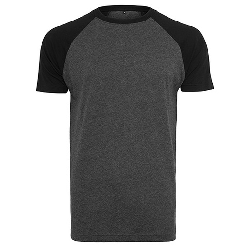 Koszulka Slim BY007 - Charcoal (Heather) & Black
