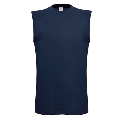 Koszulka bez rekawow Slim Bawełna Ring-Spun BCTM201 - Navy