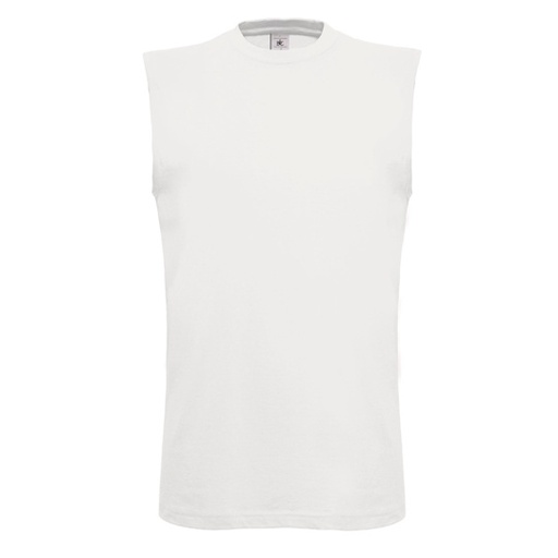Koszulka bez rekawow Slim Bawelna Ring-Spun BCTM201 - White