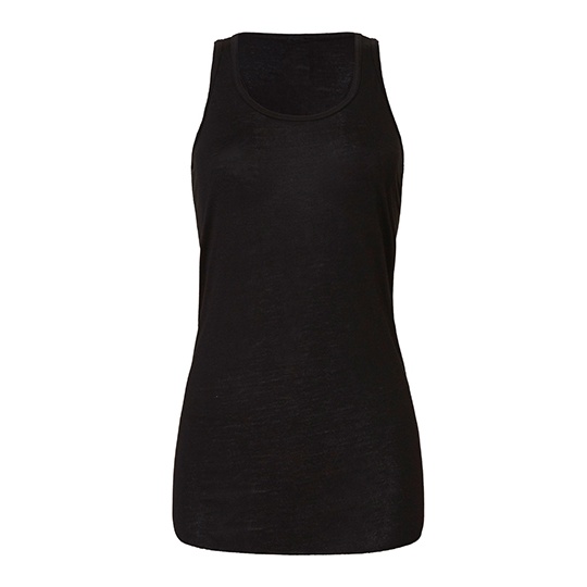 Damska koszulka bez rękawów oversize racerback - Black