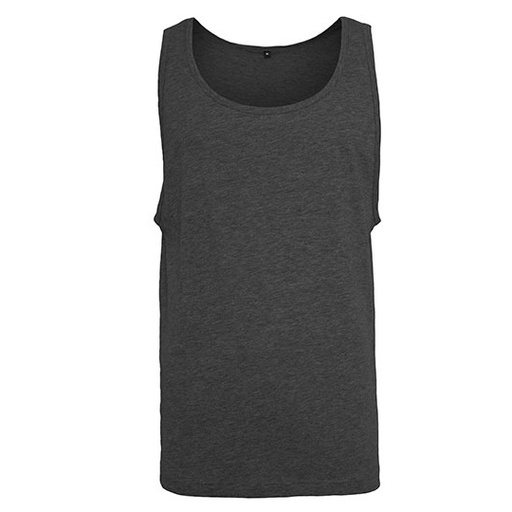Długi tank top bez rękawów BY003 - Charcoal (Heather)
