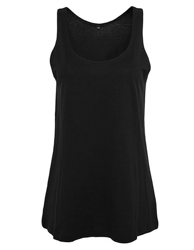 Top Damski Dlugi Bez Rekawow Bawelniany BY019 - Black