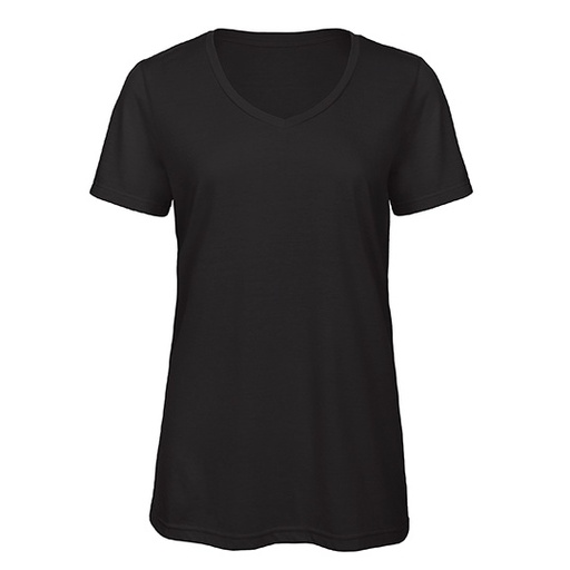 Damski T-Shirt Triblend BCTW058 - Black