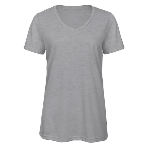 Damski T-Shirt Triblend BCTW058 - Heather Light Grey