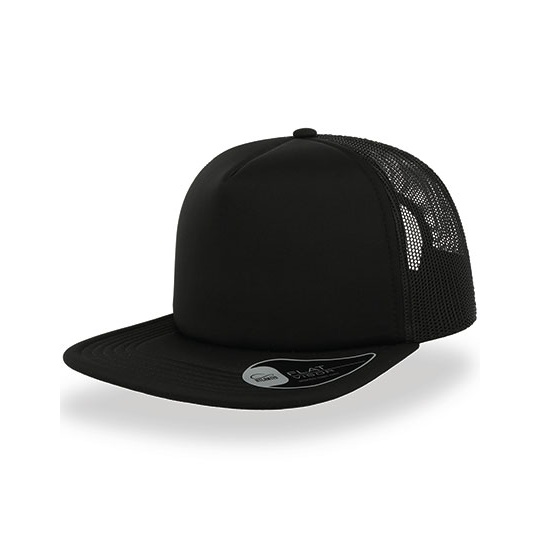 Czapka 5‑panelowa z siateczką Snapback - Black