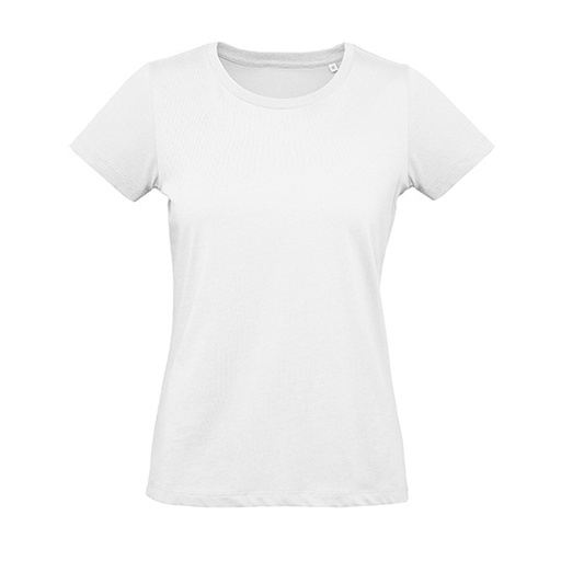 T-shirt Damski Lekko Dopasowany Bawełna Organiczna Czesana BCTW049 - White