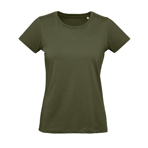 T-shirt Damski Lekko Dopasowany Bawelna Organiczna Czesana BCTW049 - Urban Khaki