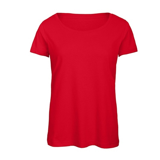 Damski T-shirt Triblend BCTW056 - Red