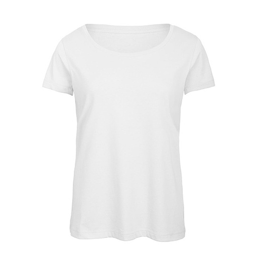 Damski T-shirt Triblend BCTW056 - White