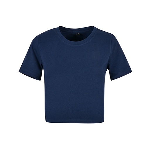 Damski krótki T-shirt BY042 - Light Navy