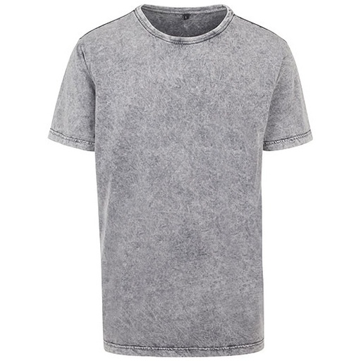 T-shirt Klasyczny Bawelniany BY070 - Grey Black