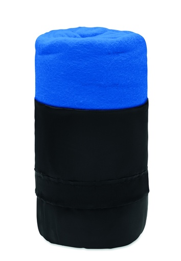 Koc polarowy RPET - niebieski