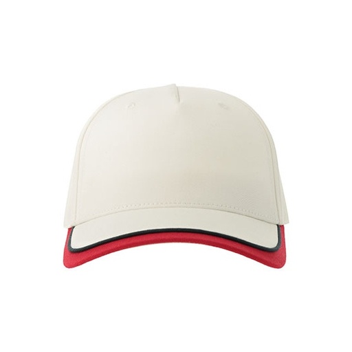 Czapka dziecięca z daszkiem AT532 - White & Red