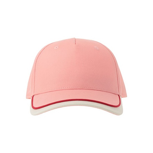 Czapka dziecieca z daszkiem AT532 - Pink & White